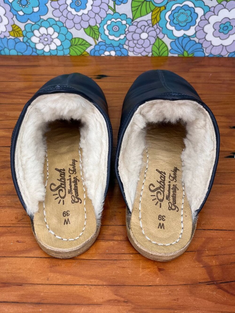 Sabah Marino Blue Babas Womens Slippers Size: EU 39 (US Size 6.5-7) - Picture 5 of 15